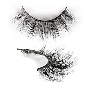 Mink Lashes 17mm 3D Reusable Natural Look Eyelashes Dramatic Eyelashes for Halloween Christmas 2 pair (GLUE IS NOT INCLUDED) - Details - 3D mink lashes