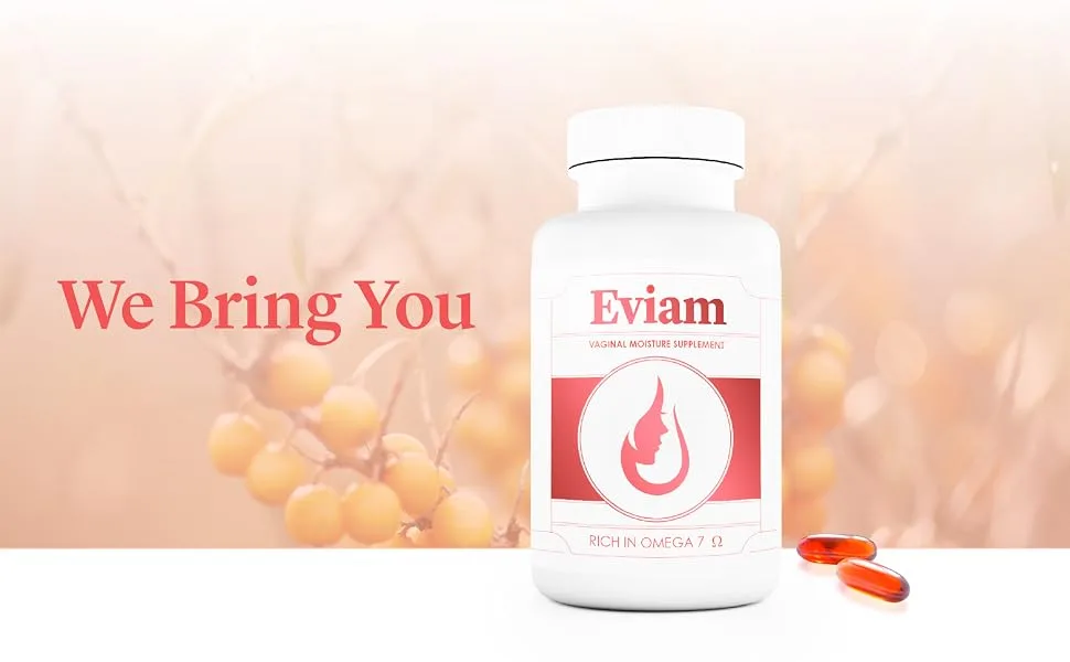 Moisturizing Supplement for Feminine Dryness - Provides Relief for Dry Feminine Area Burning & Itching - Pregnancy & Menopause - We Bring You Eviam.