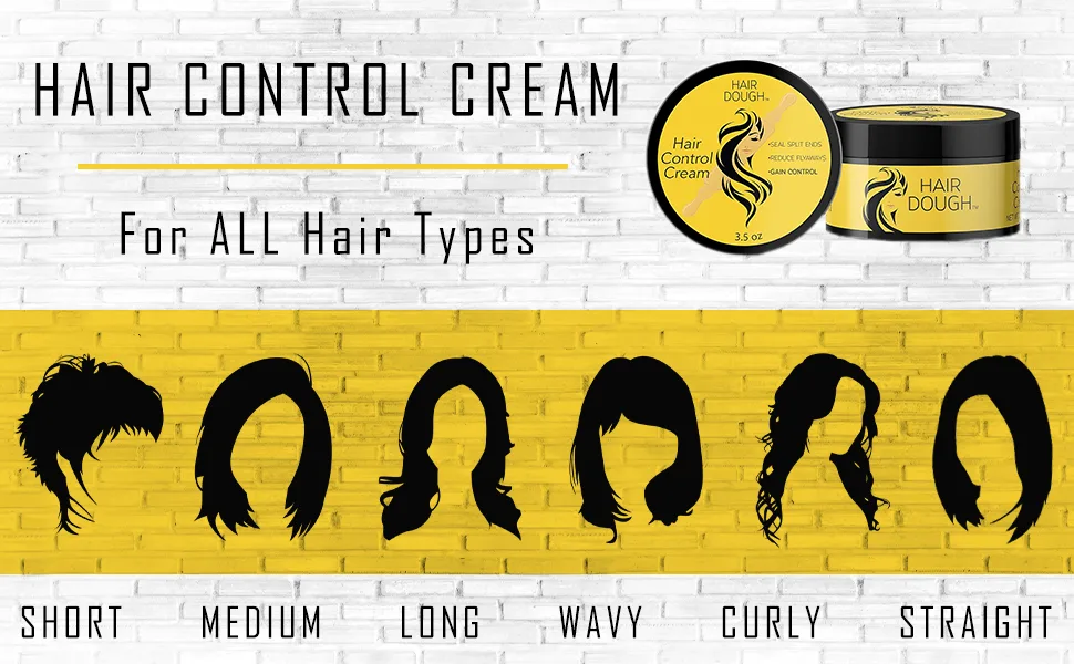 Hair Control Cream for Detangling and Binding Frayed and Separated Ends Reduce Breakage and Add Subtle Shine 3.5oz - hair control cream