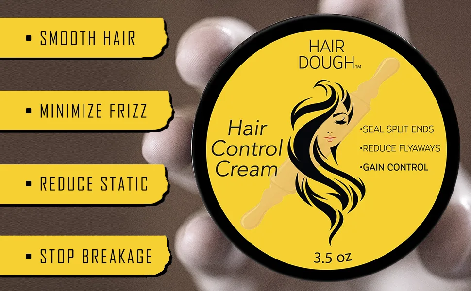 Hair Control Cream for Detangling and Binding Frayed and Separated Ends Reduce Breakage and Add Subtle Shine 3.5oz - smooth hair