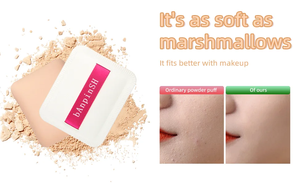 Powder Puff Wet Dry Makeup Tool Triangle Makeup Puff for Liquid Foundation Powder Cream Concealer Dry & Wet Use Air Cushion Puff (4 Pieces) (Rectangular) - cosmetic sponges square