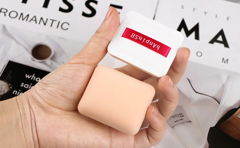 Powder Puff Wet Dry Makeup Tool Triangle Makeup Puff for Liquid Foundation Powder Cream Concealer Dry & Wet Use Air Cushion Puff (4 Pieces) (Rectangular) - maniqui para maquillaje
