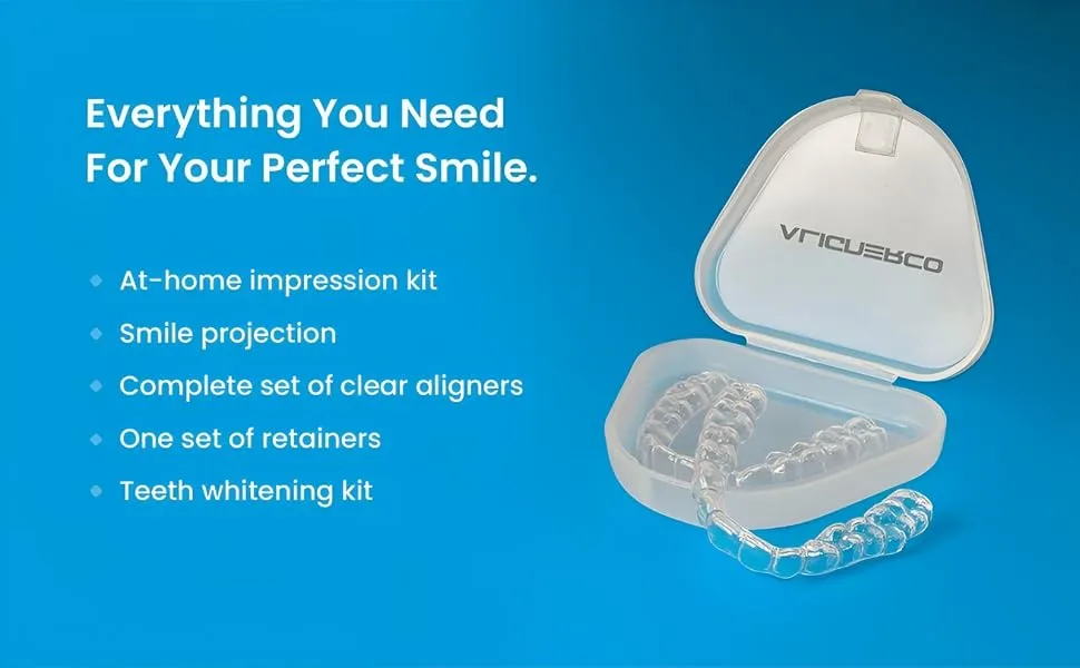 Custom Upper and Lower Teeth Retainer | Perfect Fit at-Home Kit for Replacement Retainers | Clear Dental Retainer for Teeth Stability Set of 1 - Smile protection kit
