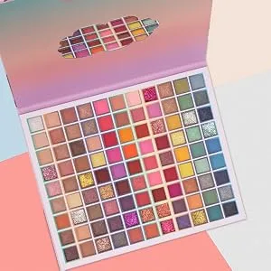 TopDirect 99 Colors Eyeshadow Palette Rainbow Colorful Eyeshadow Palette Professional Matte Glitter Makeup Pallet Long Lasting Powder Cosmetics Gift Kit - eye shadow