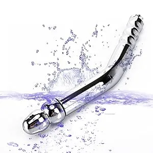 Shower Enema Douche Cleaner Kit Shower Head Bathroom Hand-held Aluminum Shower Colon Irrigation System Cleaner with Water Tank Hook (Silver) - product information 2