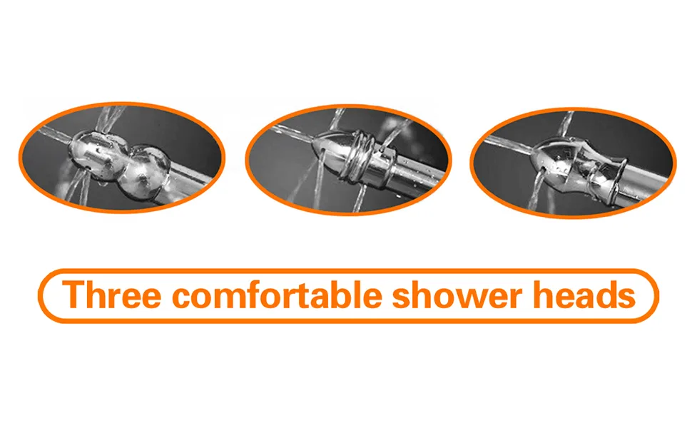 Shower Enema Douche Cleaner Kit Shower Head Bathroom Hand-held Aluminum Shower Colon Irrigation System Cleaner with Water Tank Hook (Silver) - shower heads