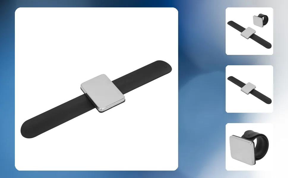 Magnetic Makeup Mixing Palette with Silicone Wrist Strap Easy Clean Wide Applicability for Customized Shades Pollution Avoidance Professional Makeup Tool - 1410230069611-1