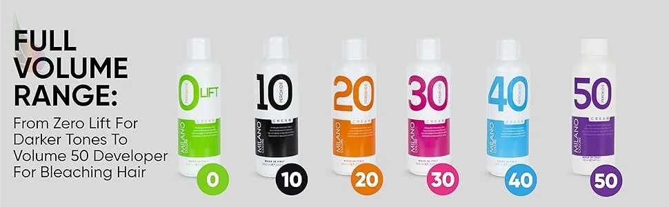 7 Volume Creme Developer Zero Lift Milano Care 5.07 oz/150 ml Volume Zero Lift - Developer
