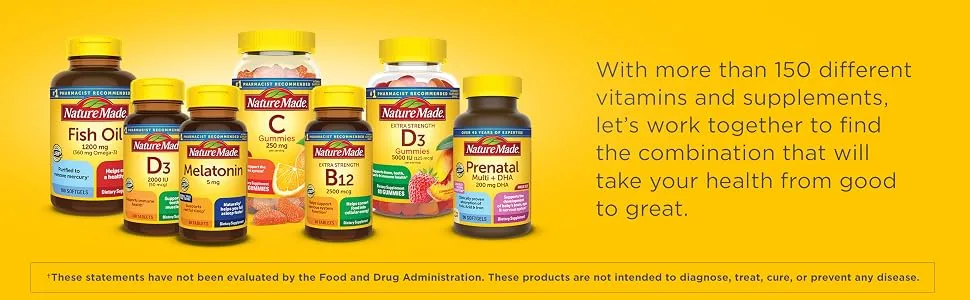 Nature Made Vitamin B-6 100 Mg, Tablets, 100-Count (Pack of 2) 100 Count (Pack of 2) - With more than 150 different vitamins and supplements, let