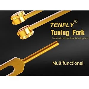 OM 136.1Hz Tuning Fork Weighted Heart Chakra Tuning Energy Fork for Sound Healing Meditation Immune System and Circulatio Silver - CHAKRA TUNING FORK