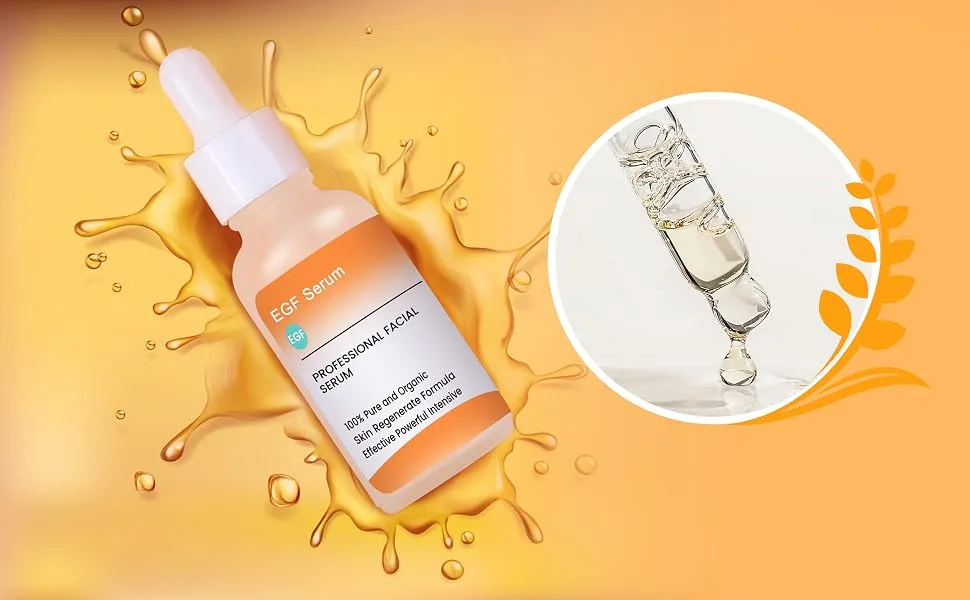 EGF Serum for Face - Featuring Skin Growth Factor EGF for Moisturizing - For Face Neck and Chest - 1 fl oz - product information 1