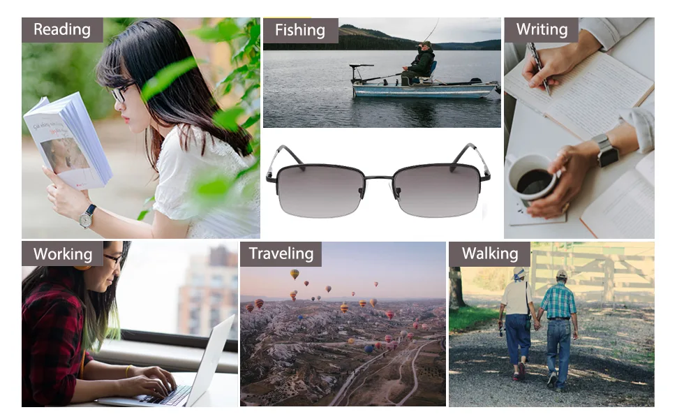 Full Lens Reading Sunglasses with Readers for Men Women Blue Light Blocking UV400 Magnifying Tinted Glasses Hinges Black 1.5 x - product information 7