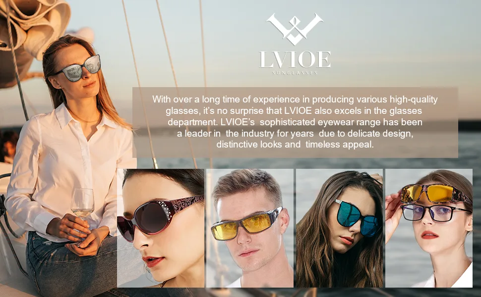 LVIOE Fit Over Blue Light Blocking Glasses and Computer Eyewear- Wear Over Prescription Glasses/Reading Glasses/RX Glasses A01 Grey Frame Anti Blue Light Glasses - product information 1