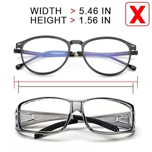 LVIOE Fit Over Blue Light Blocking Glasses and Computer Eyewear- Wear Over Prescription Glasses/Reading Glasses/RX Glasses A01 Grey Frame Anti Blue Light Glasses - wear over glasses