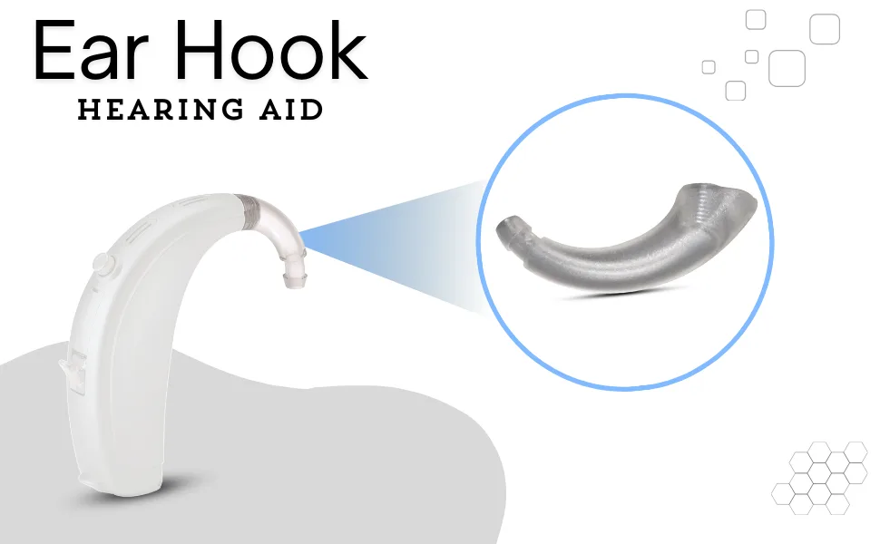 FCS Hearing Devices Ear Hook Compatible for A&M STF P T3 BTE- Replacement Accessories | Hearing Devices | Easy Install | Durable ABS | Anti-Howling Ear Hook - ear Hook