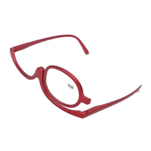Fashionable Magnifying Glasses Magnifying Makeup Glasses with Single Lens Rotatable Red for Women (+2.50) - 1411220100711-3