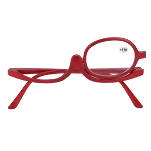 Fashionable Magnifying Glasses Magnifying Makeup Glasses with Single Lens Rotatable Red for Women (+2.50) - product information 2