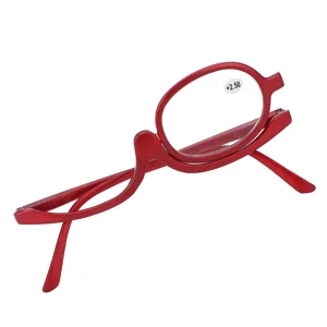 Fashionable Magnifying Glasses Magnifying Makeup Glasses with Single Lens Rotatable Red for Women (+2.50) - product information 3