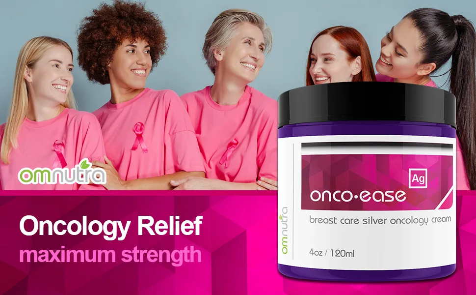 Luxurious Breast Oncology Cream - 4OZ True Colloidal Silver 500 PPM Radiation Relief Cream with Comfrey Calendula - Chemo Cream and Gift for Chemo Patients - Breast Care Oncology Relief Cream