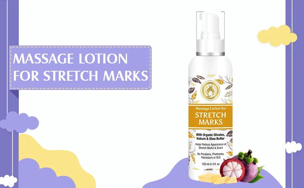 Mom & World Massage Lotion For Stretch Marks -120ml - With Organic Olivates Kokum & Shea Butter - product information 1