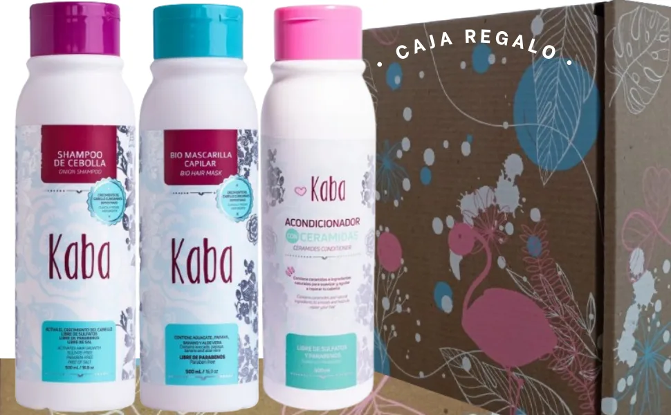 KABA Kit de Crecimiento: Shampoo de Cebolla Mascarilla Capilar y Acondicionador de Ceramidas - KABA, KABA SHAMPOO DE CEBOLLA, KABA TONICO CAPILAR CRECIMIENTO INTENSIVO, RITUAL BOTANICO KERATINA