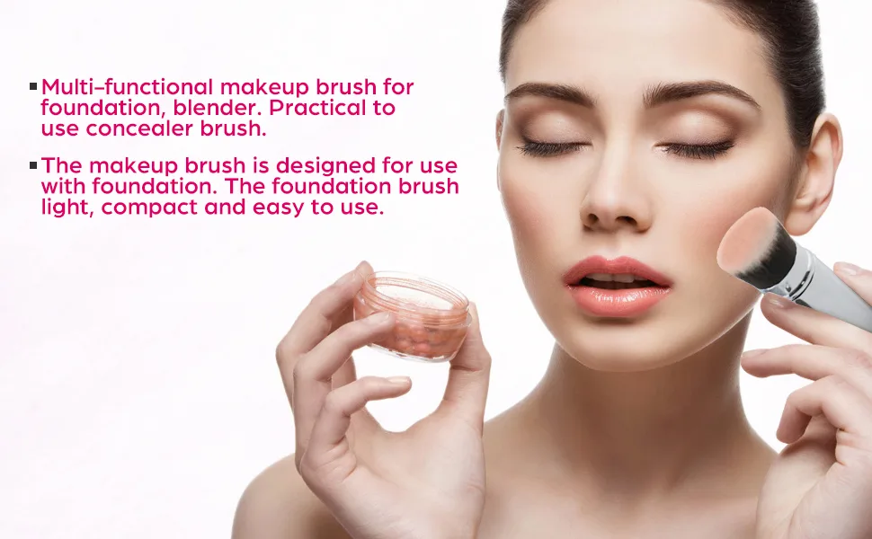 Bare Minerals Retractable Makeup with Cover Retractable Brush Makeup Cosmetic Telescopic Foundation Brush Blush Brush Metal Retractable Brush Kabuki Brush - bare minerals foundation brush foundation brush makeup brushes bare minerals brush