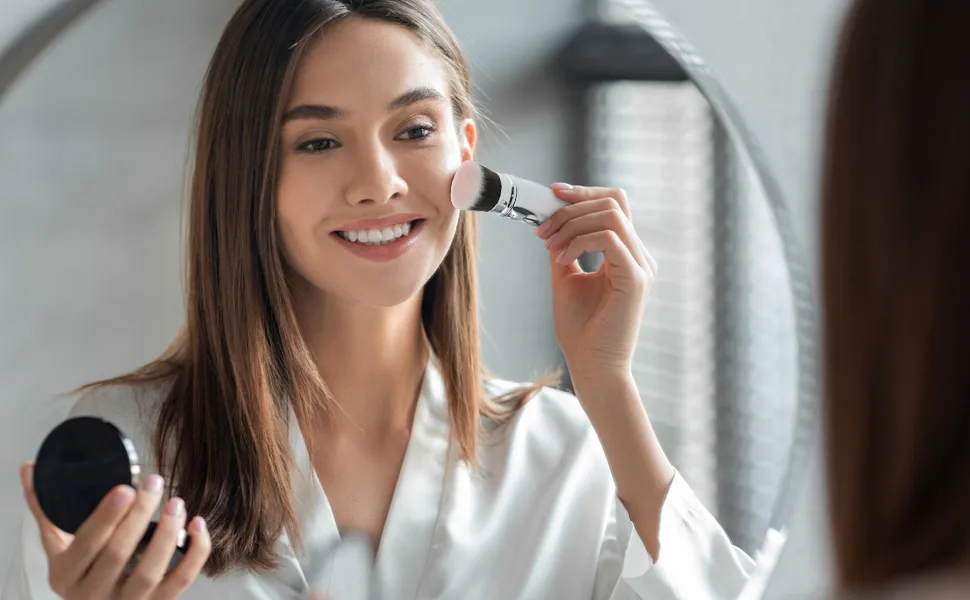 Bare Minerals Retractable Makeup with Cover Retractable Brush Makeup Cosmetic Telescopic Foundation Brush Blush Brush Metal Retractable Brush Kabuki Brush - bare minerals foundation brush foundation brush makeup brushes bare minerals brush