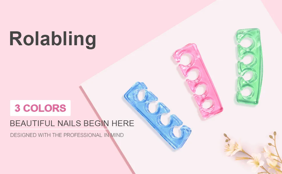 Toe Separators Flexible Soft Silicone Finger Toe Spacers for Nail Polish Pedicure Tools (Green) - product information 1