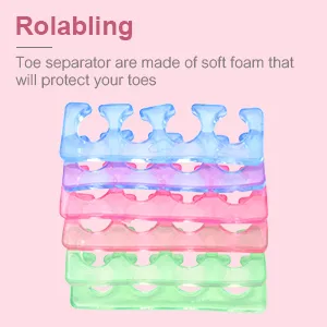 Toe Separators Flexible Soft Silicone Finger Toe Spacers for Nail Polish Pedicure Tools (Green) - product information 2