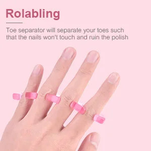 Toe Separators Flexible Soft Silicone Finger Toe Spacers for Nail Polish Pedicure Tools (Green) - product information 3