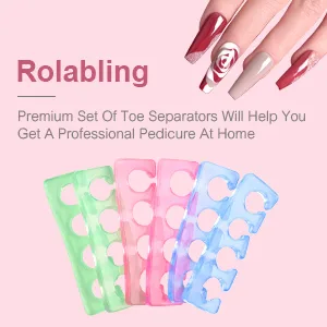 Toe Separators Flexible Soft Silicone Finger Toe Spacers for Nail Polish Pedicure Tools (Green) - product information 4