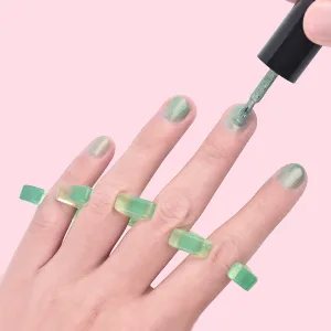 Toe Separators Flexible Soft Silicone Finger Toe Spacers for Nail Polish Pedicure Tools (Green) - product information 7