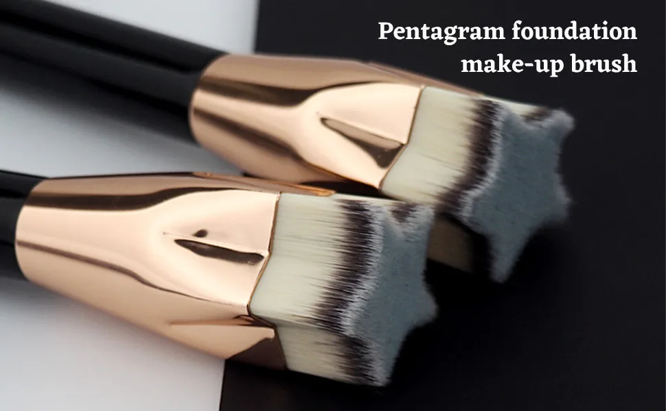Foundation Brushes Makeup Brushes for Complete Coverage and a Flawless Finish Blush Brush and Bronzer Powder Brush Heart Shape Black+Red Heart Red - make up brush