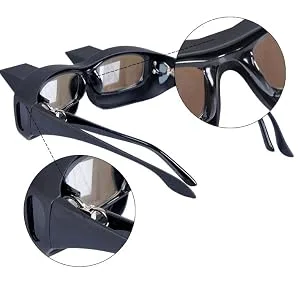 vinmax Bed Prism Spectacles Horizontal Mirror Lazy Readers Glasses 90 Degree Prism Glasses for Laying Down Reading and Watching TV - New Upgrade - Lazy glasses