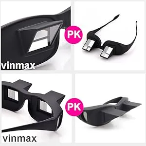 vinmax Bed Prism Spectacles Horizontal Mirror Lazy Readers Glasses 90 Degree Prism Glasses for Laying Down Reading and Watching TV - New Upgrade - prism glasses