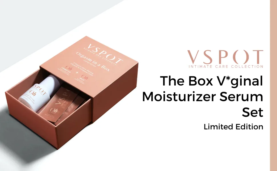 VSPOT Box Vaginal Moisturizer Serum Set Vaginal Rejuvenation Hydrating & Stimulating Gel Developed by OBGYNS - Moisturization