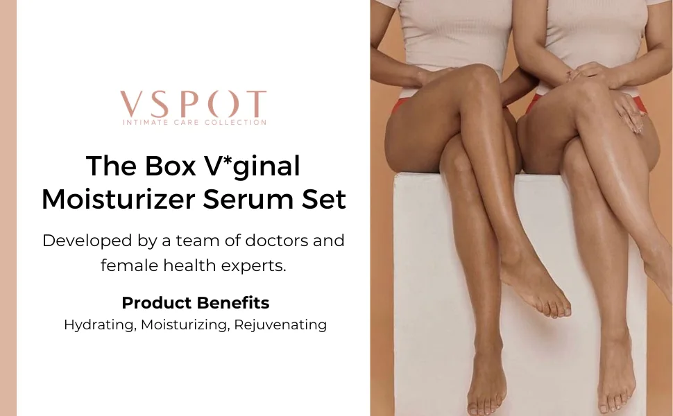 VSPOT Box Vaginal Moisturizer Serum Set Vaginal Rejuvenation Hydrating & Stimulating Gel Developed by OBGYNS - Moisturization