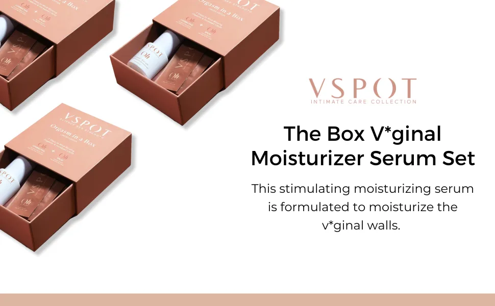 VSPOT Box Vaginal Moisturizer Serum Set Vaginal Rejuvenation Hydrating & Stimulating Gel Developed by OBGYNS - Moisturization