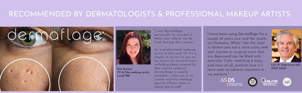 Dermaflage Scar Filler Refill 4 Applicators Fair - Recommended by professional makeup artists and Dermatologists
