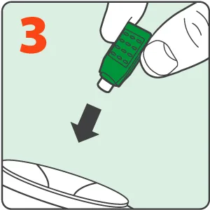 EasyTouch Pressure Activated Safety Lancets 23 gauge - 100 ea. Model 823221 - Safety Lancet Step Three