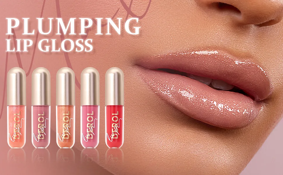 plumping Moisturizing Lip gloss High Shine Lip Plumper Shiny Lip Gloss For Girls and Women (01# LEMONADE) - product information 2