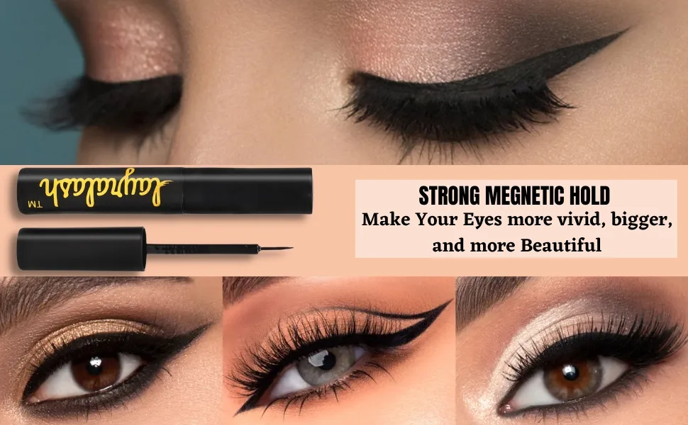 Magnetic Eyeliner - Black Waterproof Liquid All-Day Hold for Magnetic Eyelashes Sweat proof Paraben-Free - 0.27oz - product information 4