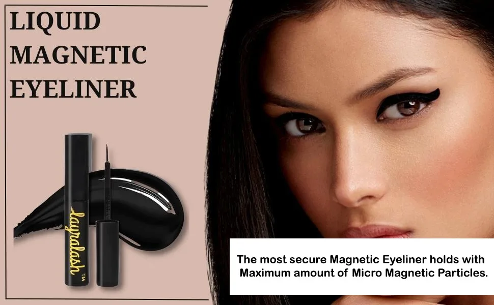 Magnetic Eyeliner - Black Waterproof Liquid All-Day Hold for Magnetic Eyelashes Sweat proof Paraben-Free - 0.27oz - product information 5