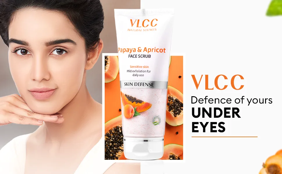 VLCC Papaya & Apricot Face Scrub(80gm) - vlcc under eyes face scrub