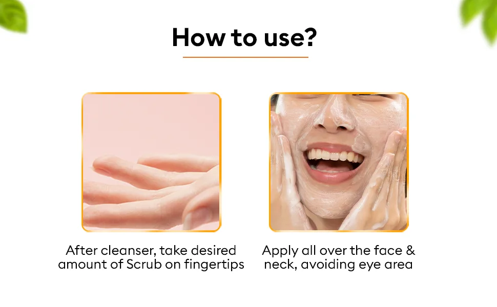 VLCC Papaya & Apricot Face Scrub(80gm) - vlcc under eyes face scrub