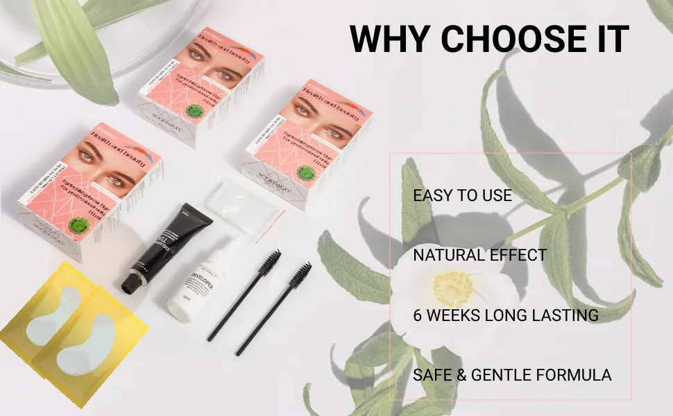 Eyebrow Color Kit 2 in 1 Eyelash & Eyebrow Color Set-Quick and Thick Coloring Natural Eyebrow Kit Professional DIY at Home Use 10ml (Coffee) - eyebrow tinting kit