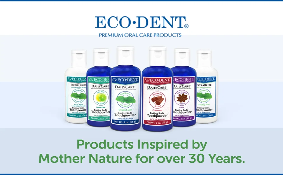 Eco-Dent ExtraBrite Baking Soda Toothpowder Mint - Fluoride-Free Toothpaste Powder SLS-Free Tooth Powder with Oxidizing Calcium Peroxide Whitening Toothpaste Alternative 2 Oz - product information 7
