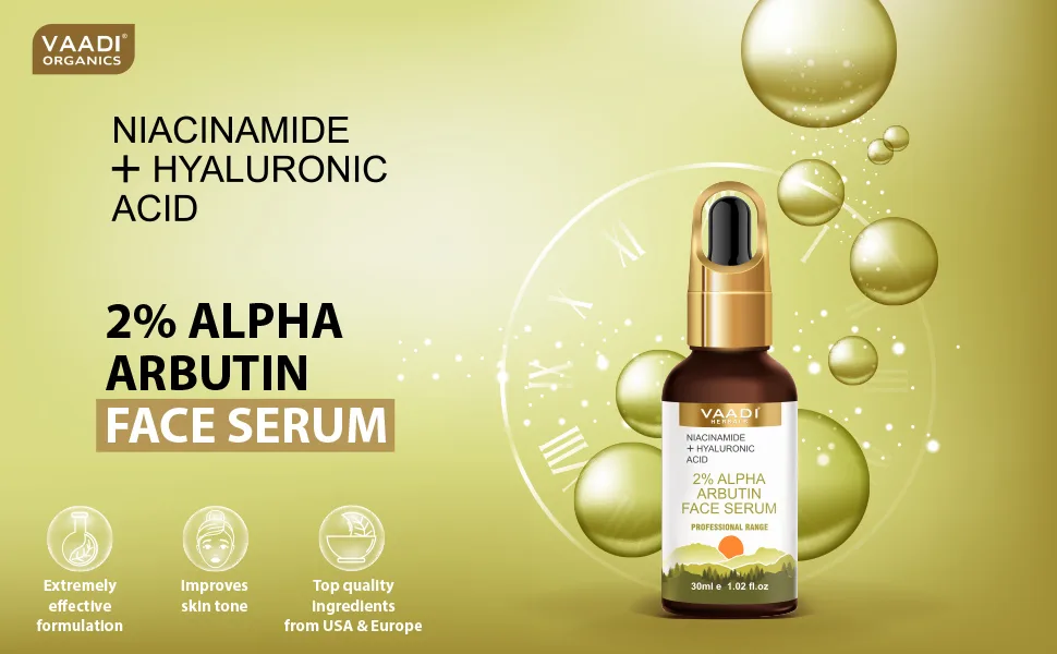 Alpha Arbutin Face Serum With Niacinamide & Hyaluronic Acid - 30 ml - Face Serum