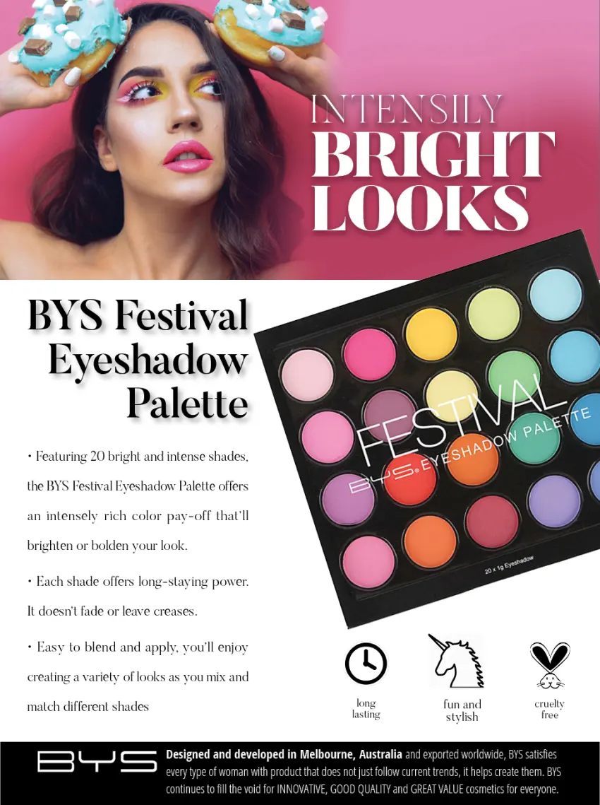 BYS Festival Eyeshadow Palette 20 shades - product information 1