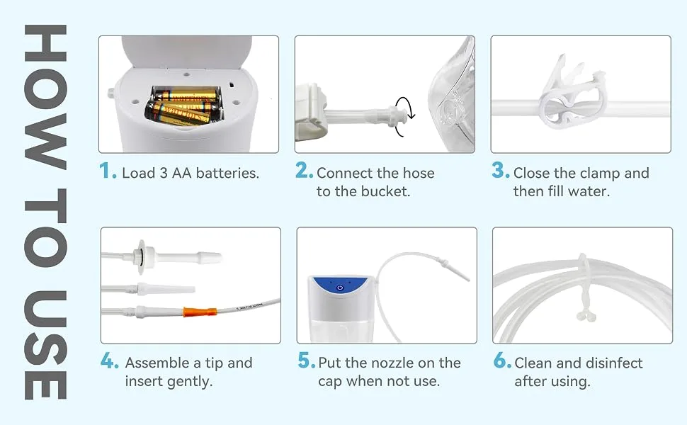 Automatic Enema Bucket kit Electric Enema Kit for Colon Cleansing Organic Coffee Enema Set  - product information 7